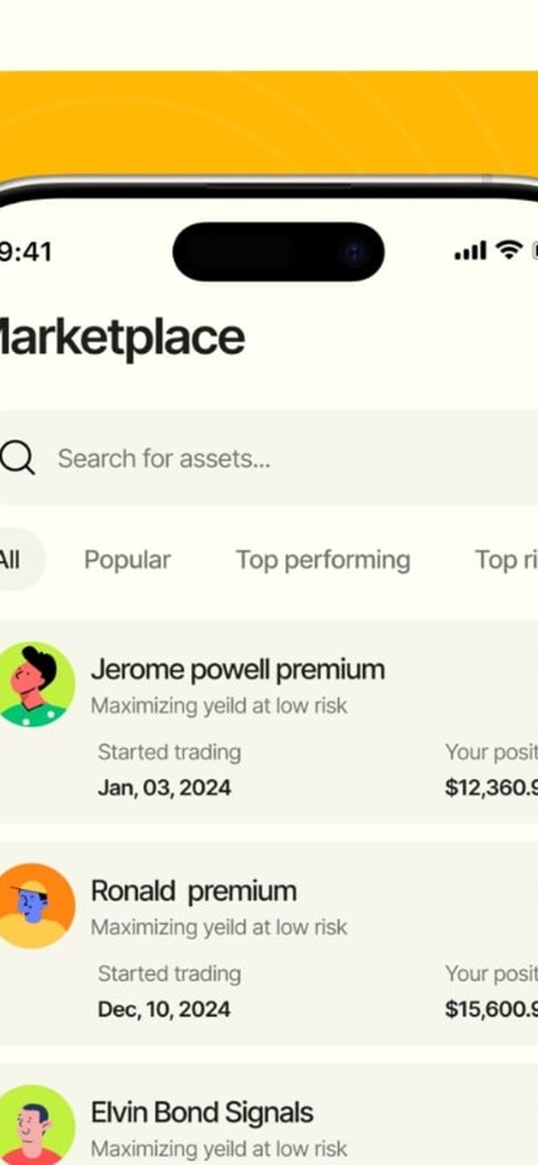 Marketplace of traders